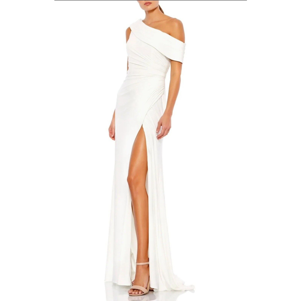 NEW IEENA for MAC DUGGAL Ruched OneShoulder Trumpet GOWN Size 10 $358 NORDSTROM